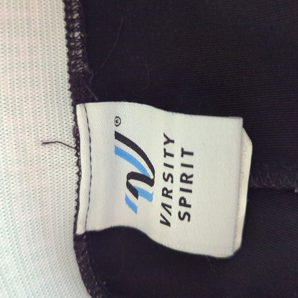 Varsity Spirit National Cheersport Black Cheer Shorts with Side Stripes Girls S - Picture 3 of 5